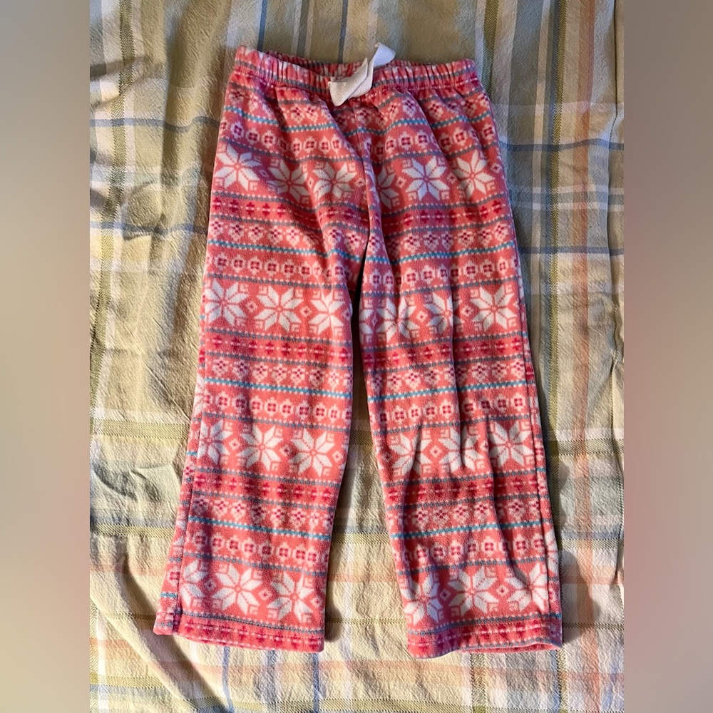 Cozy Pink Snowflake Pajama‎ Pants